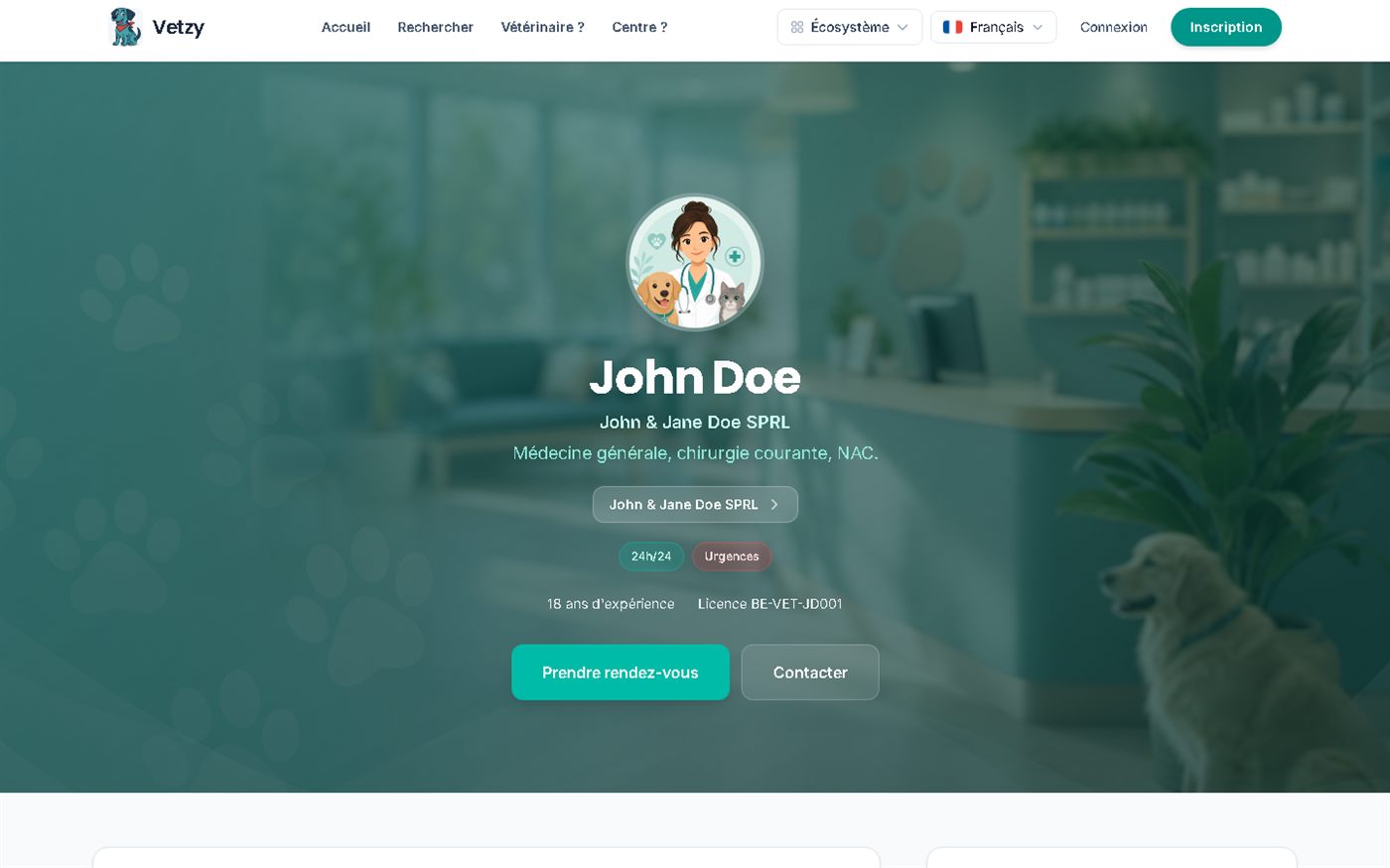 Open the profile and start the booking